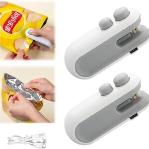Sellador Térmico y Cortador de Bolsas 2 en 1 Recargable USB
