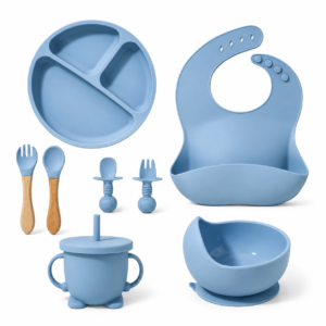Set de Utensilios de Silicona para Bebé x8 Piezas