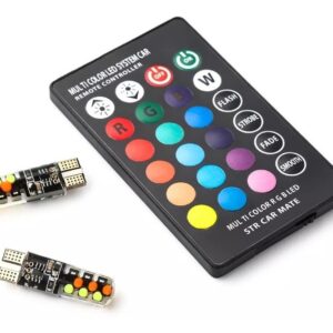 Luces LED RGB tipo cocuyo para motocicleta con control remoto