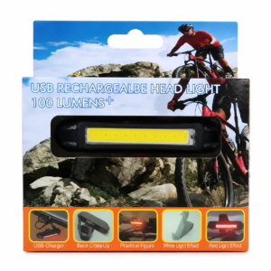 Luz LED recargable USB para bicicleta